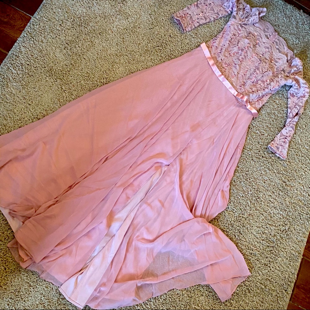 Custom gown blush size large used once for wedding
